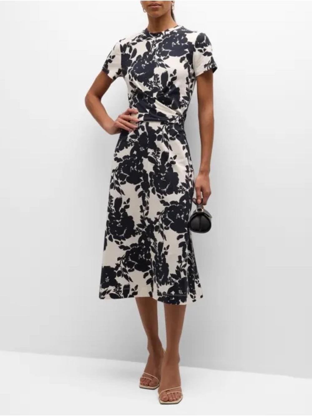 NWT SOLD OUT Tanya Taylor Mac Floral Print Crossover Waist Midi Dress